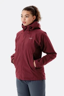 Rab Downpour Eco Jacket Womens Deep Heather.