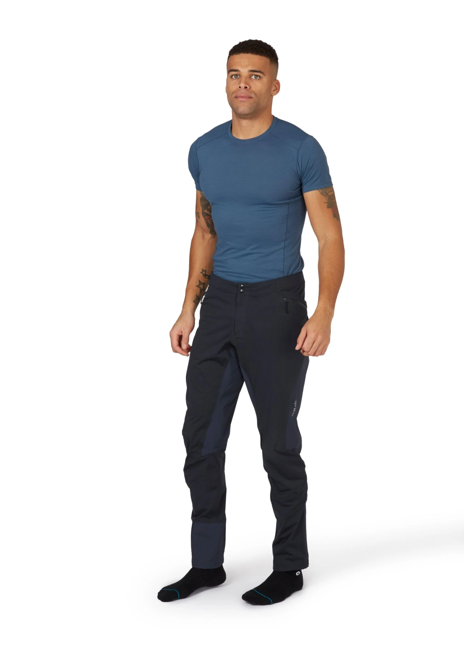 Rab Men's Cinder Kinetic Waterproof Pants - Beluga 3 Rab Men's Cinder Kinetic Waterproof Pants - Beluga - Image 3