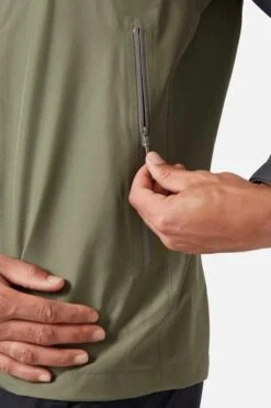 Rab Men's Namache Paclite Jacket - Graphene/Light Kahki -Rab Sales Store ti APWPL8TI1276 j