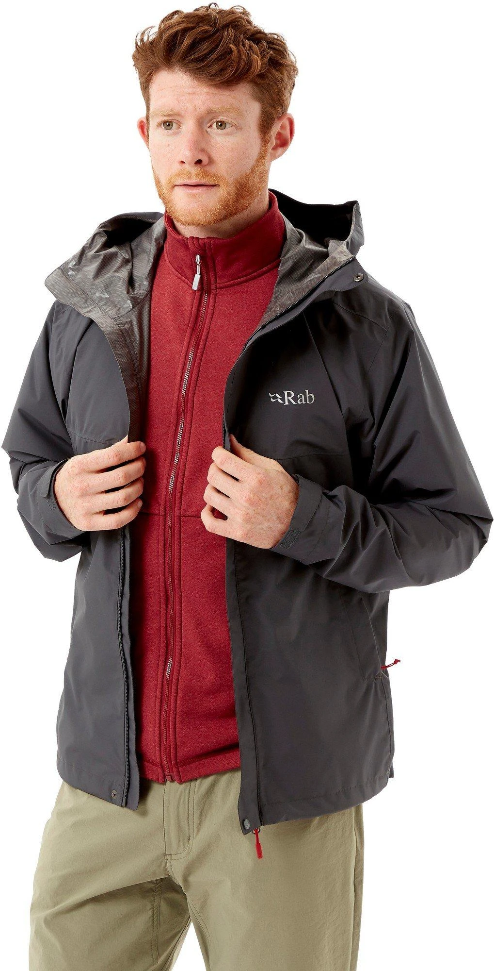Rab Men's Downpour Plus 2.0 Waterproof Jacket - Graphene 4 Rab Men's Downpour Plus 2.0 Waterproof Jacket - Graphene - Image 4